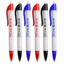 Customized Logo Printed Promotional Plastic Ball Pens Advertising Click Type Plastic Ballpoint Pens